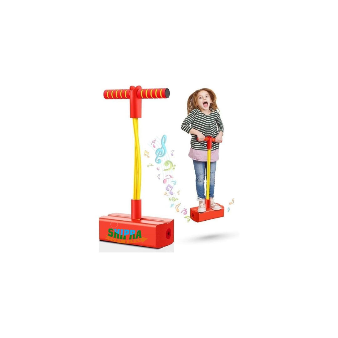 Shipra Play House orange colour Pogo Jumping Toy for Boys & Girls, Improved Children's Balance Kids Jumping Bouncer for Home, Pogo Jump Makes Squeaky Sounds Innovative Indoor & Outdoor Game for Kids